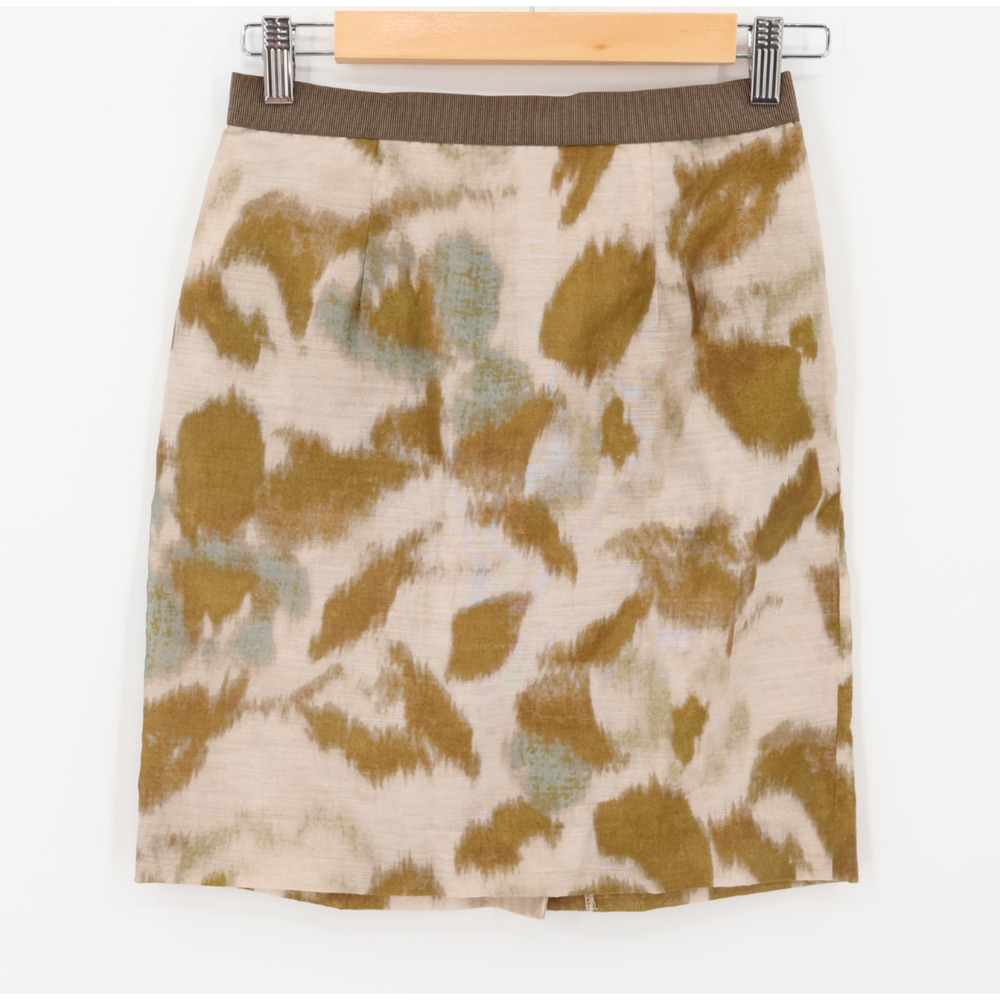 Ann Taylor LOFT Mini Skirt Abstract‎ Petite Urban Office Siren Pencil Size 0P